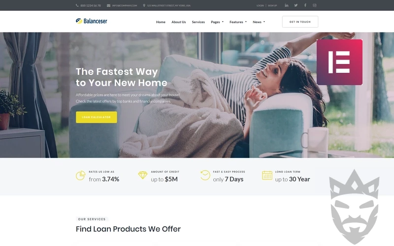 Balanceser - Financial Services WordPress Elementor Theme WordPress Theme