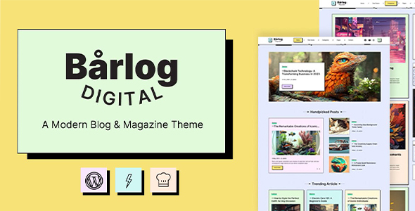 Barlog - A Modern Blog  Magazine Theme