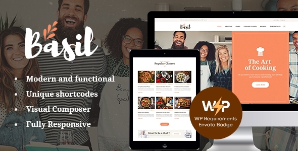 Basil | Cooking Classes and Workshops WordPress Theme