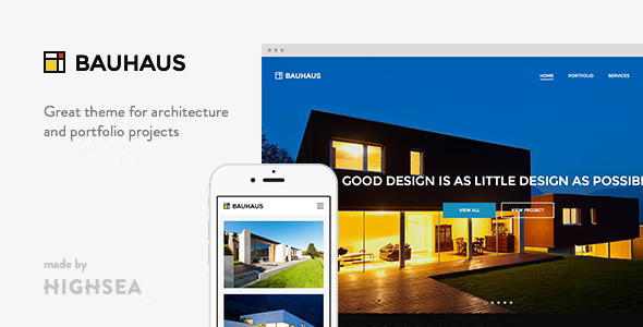 Bauhaus - Architecture  Portfolio WordPress Theme