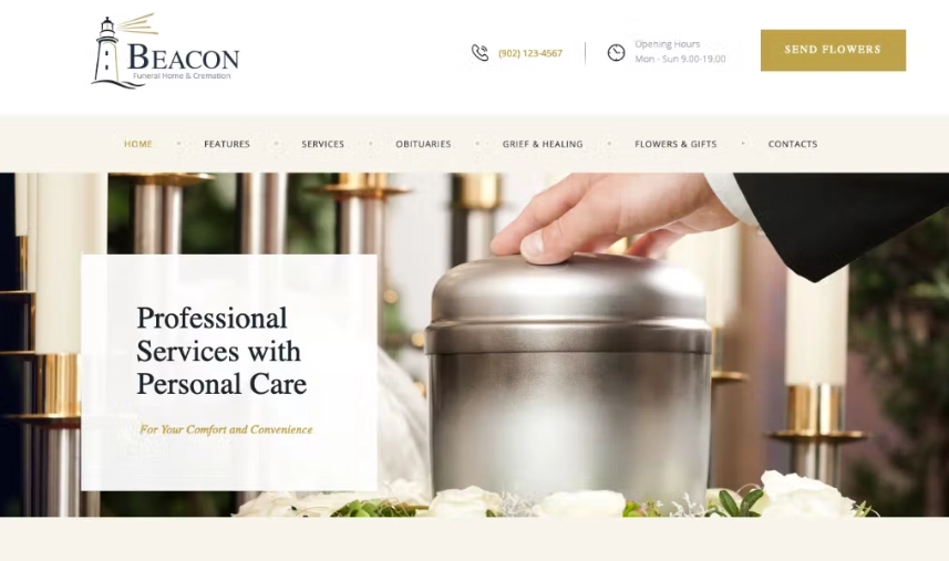 Beacon | Funeral Home WordPress Theme