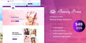 BeautyPress - Beauty Salon Spa WordPress Theme