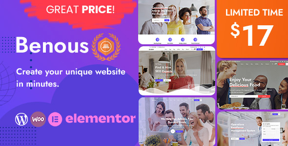 Benous - Elementor Multipurpose WordPress Theme