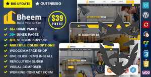 Bheem : Construction Industry Agency WordPress Theme with RTL Ready