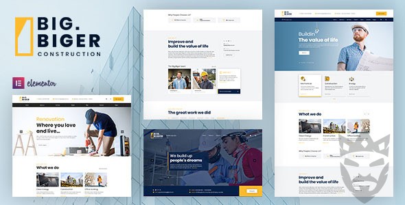 Bigger - Construction WordPress Theme