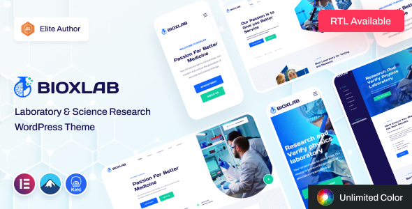 Bioxlab  - Laboratory  Science Research WordPress Theme