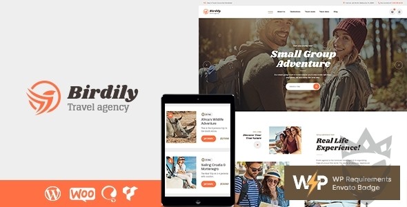 Birdily | Travel Agency  Tour Booking WordPress Theme