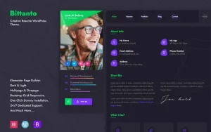 Bittanto - Creative Resume WordPress Theme