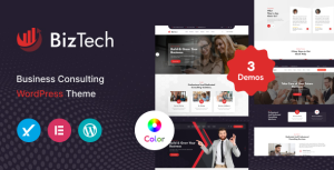 Biztech - Corporate  Consulting Business  WordPress Theme + RTL