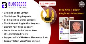 Blog Layout Plugin and News Post Design for WordPress - Blogsqode