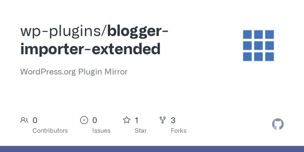 Blogger Importer Extended