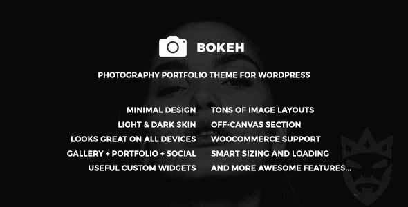 Bokeh - Photography Portfolio Theme for WordPress