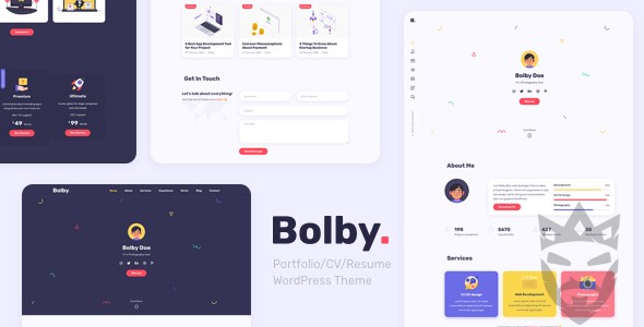 Bolby - Portfolio/CV/Resume WordPress Theme