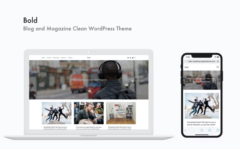 Bold - Blog and Magazine Clean WordPress Theme