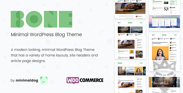 Bone - Minimal  Clean WordPress Blog Theme