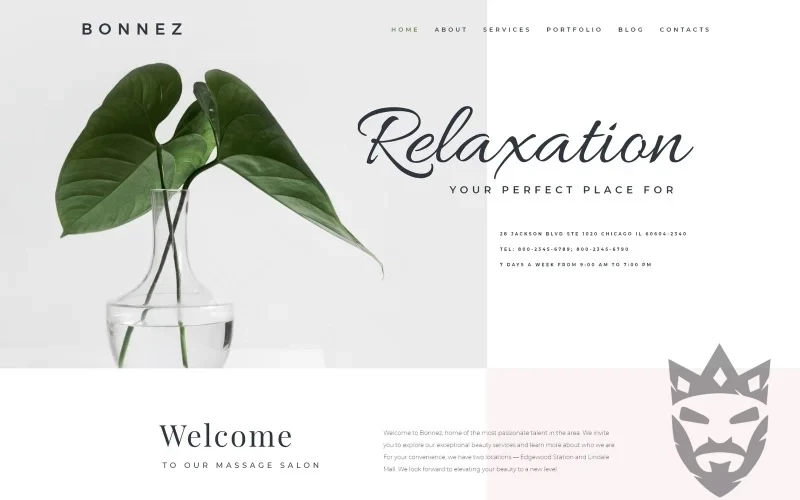 Bonnez - Massage Salon Ready-to-Use Minimal WordPress Elementor Theme WordPress Theme