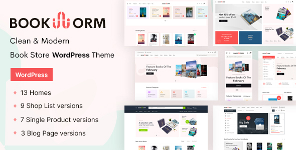 Bookworm - Bookstore  Bookshop WooCommerce Theme