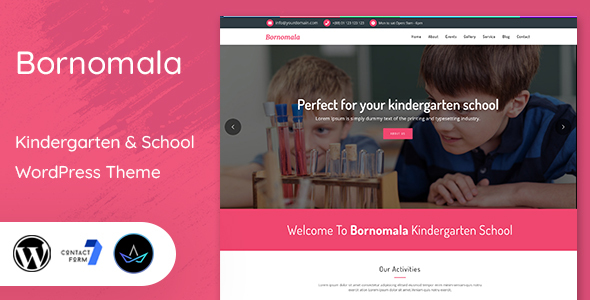 Bornomala - Kindergarten  School WordPress Theme