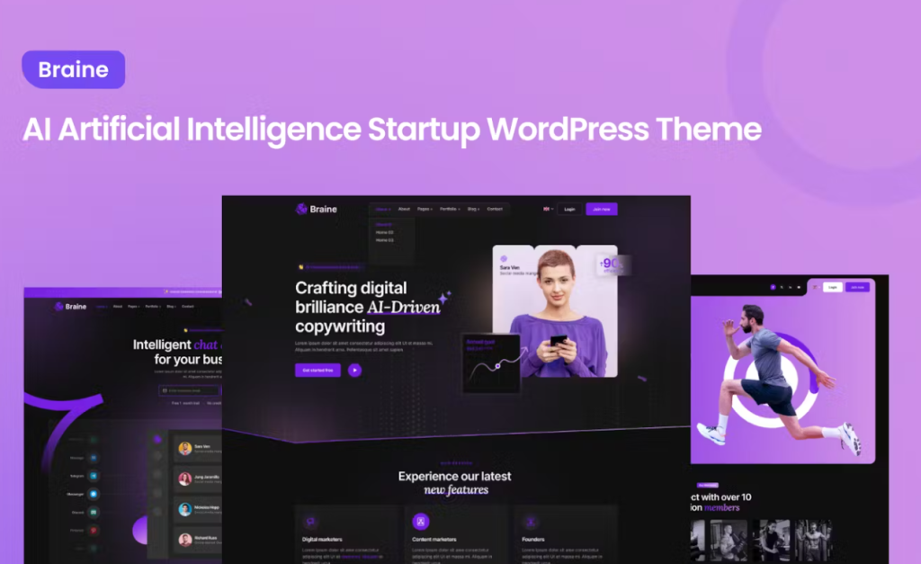 Braine - Digital AI Tech Software WordPress Theme