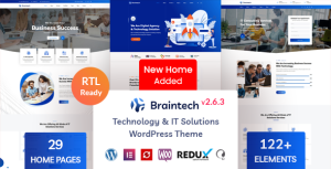 Braintech - Technology  IT Solutions WordPress Theme