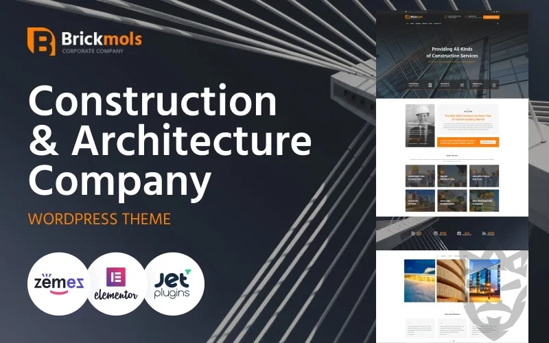 Brickmols - Responsive Construction & Architecture Company WordPress Theme