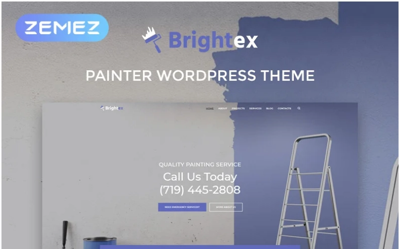 Brightex - Painting Services Multipurpose Classic WordPress Elementor Theme