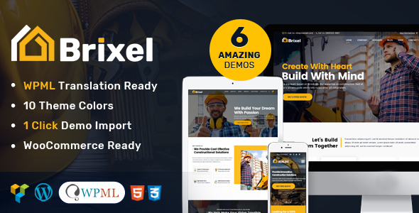 Brixel Building Construction WordPress Theme