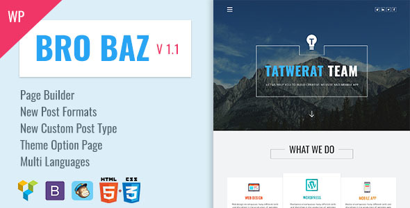 BroBaz - Corporate  Blog WordPress Theme