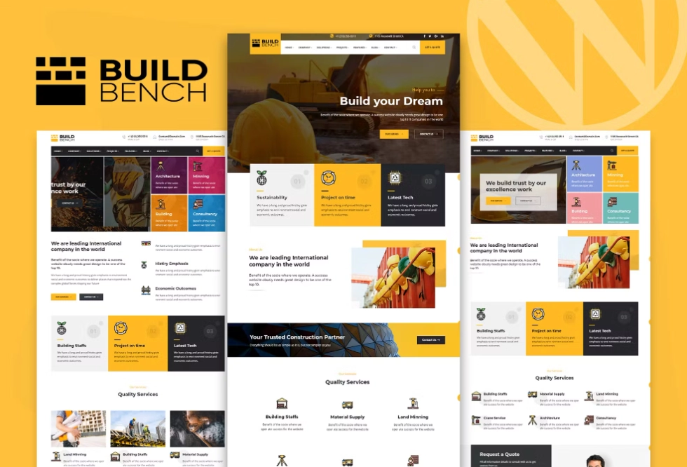 Buildbench - Construction Building WordPress Theme