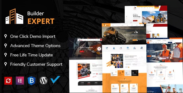 Builder Expert - Construction and Architecture WordPress Theme