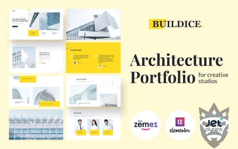 Buildice - Architecture portfolio for creative studios WordPress Theme