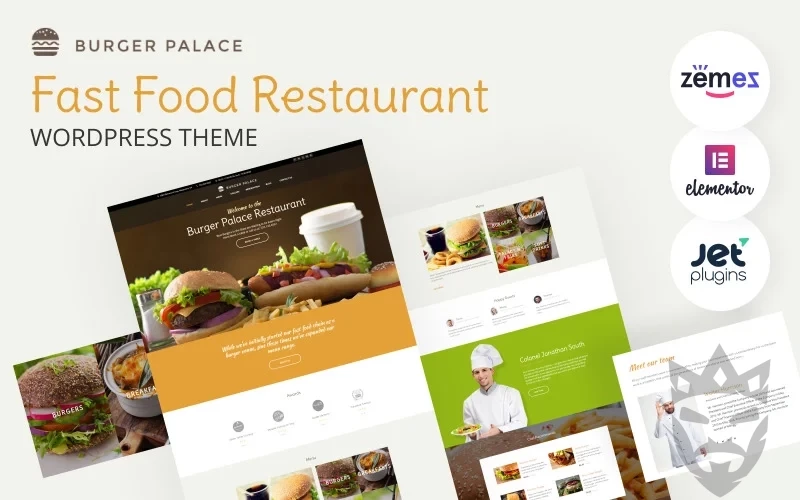 Burger Palace - Fast Food Restaurant WordPress Theme