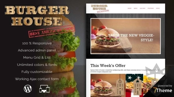 Burgerhouse – Fast Food Restaurant WordPress Theme