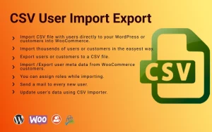 CSV User Customer Export-Import WordPress Plugin