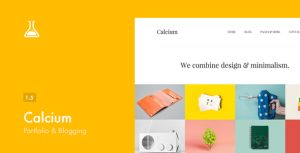 Calcium - Minimalist Portfolio  Blogging Theme