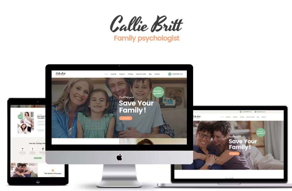 Callie Britt - Psychology Therapy and Counseling WordPress Theme