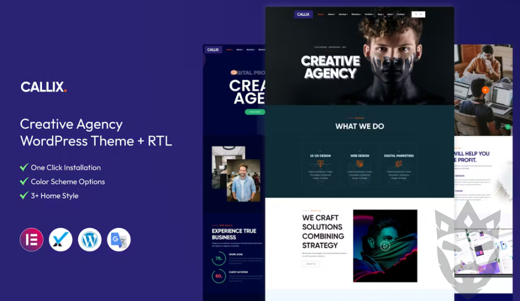 Callix – Creative Agency WordPress Theme + RTL