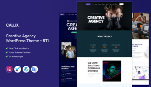 Callix – Creative Agency WordPress Theme + RTL