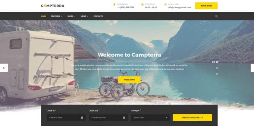 Campterra – Camping WordPress Theme for Outdoor Adventure Site