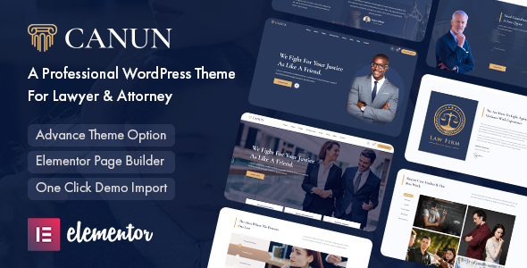 Canun - Lawyer  Attorney WordPress Theme