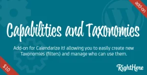 Capabilities and Taxonomies for Calendarize it!