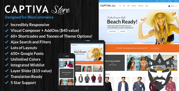 Captiva - Responsive WordPress WooCommerce Theme