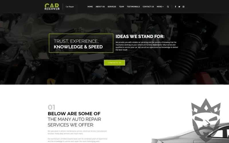 Car Recover - Car Repair Responsive WordPress Theme