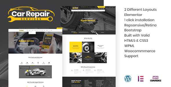 Car Repair Services  Auto Mechanic WordPress Theme + RTL