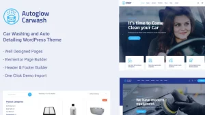 Car Wash Service WordPress Theme - Autoglow