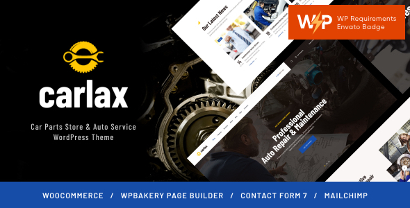 Carlax | Car Parts Store  Auto Service WordPress Theme