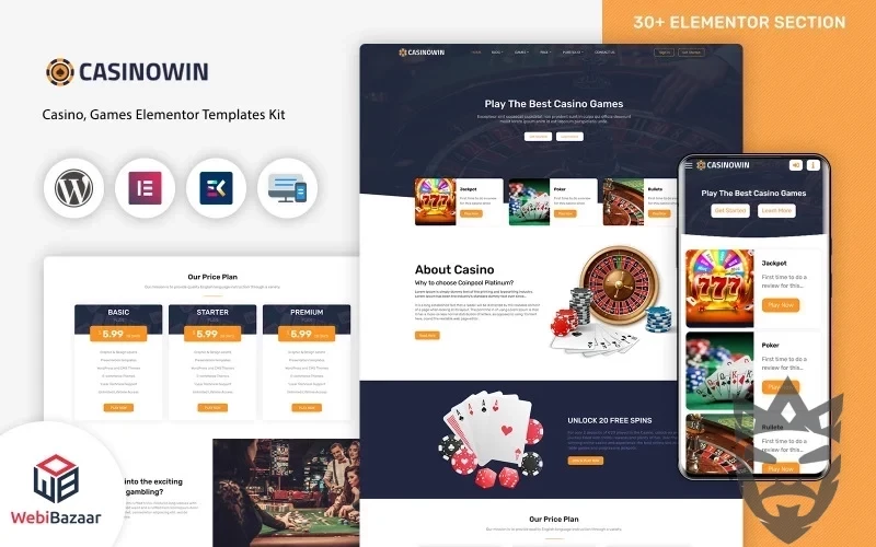 Casinowin - Casino & Gambling WordPress Template WordPress Theme