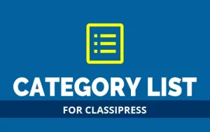 Category List for ClassiPress By AppThemes