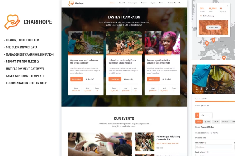 Charihope - Charity and Donation WordPress Theme