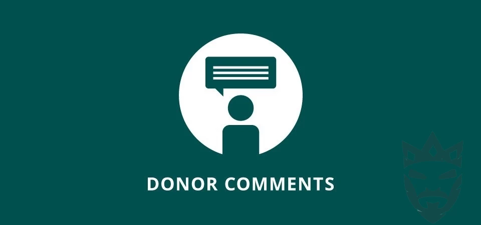 Charitable Donor Comments